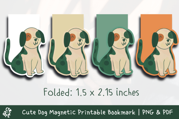 Download Cute Dog Magnetic Bookmark Printable - Premium Resources
