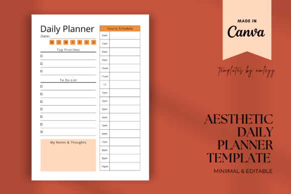 Download Aesthetic Daily Planner Template Minimal - Plan Collection