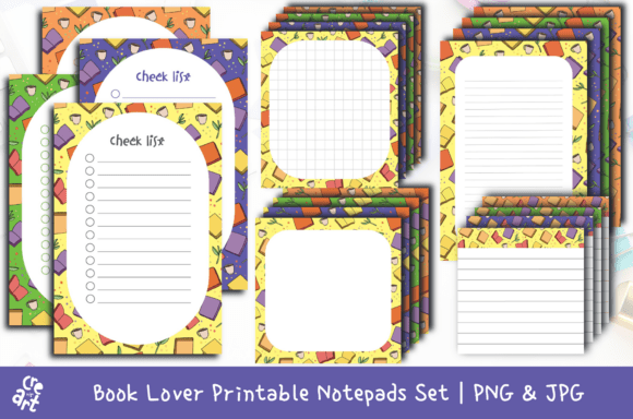 Download Book Lover Printable Notepads Set - Premium Resources