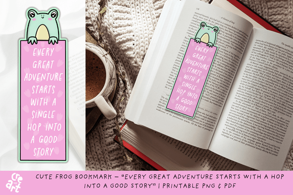 Download Cute Frog Bookmark - Premium Bundle