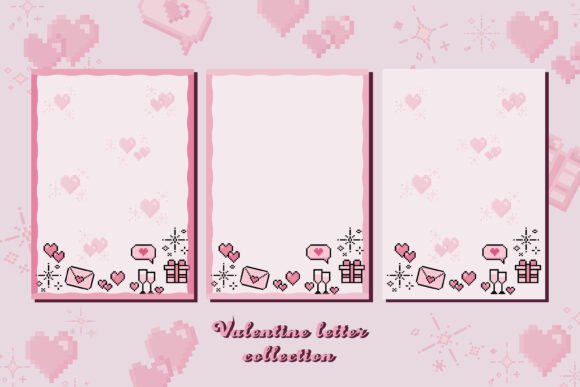 Download Valentine 8 Bit Cute Letters Template - Premium Resources